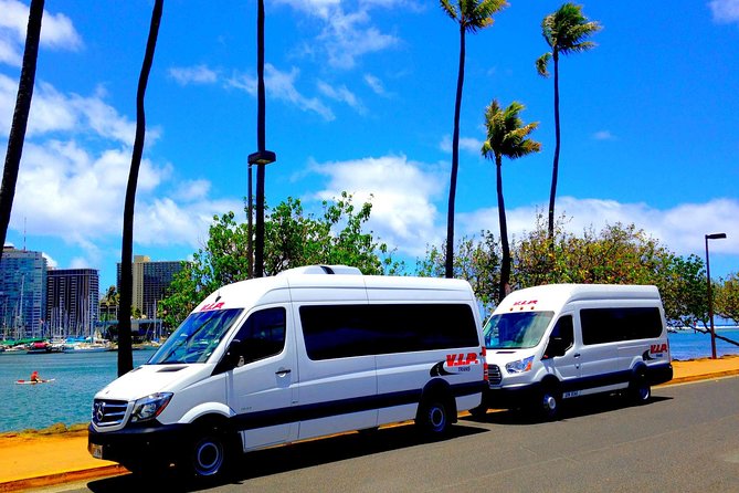 Arrival Transfer: Airport Shuttle Honolulu and Waikiki or Cruise Terminal - From baggage claim to the van