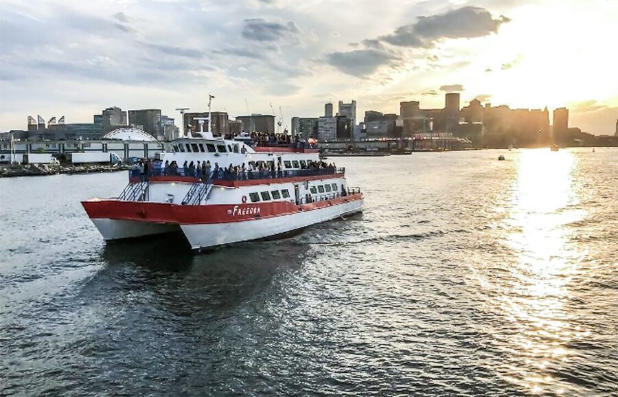 Boston: Boston Harbor Sunset Cruise - The USS Constitution and the sunset cannon