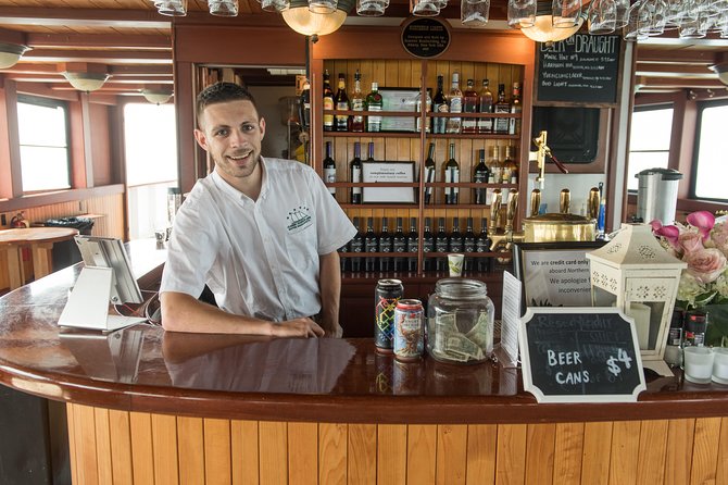 Boston Harbor Sunset Cruise - Choosing between the open deck and warm cabin