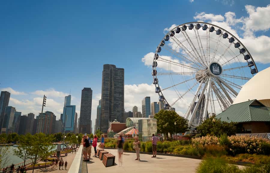 Chicago: Navy Pier Centennial Wheel Ticket - Getting to the wheel and joining the line