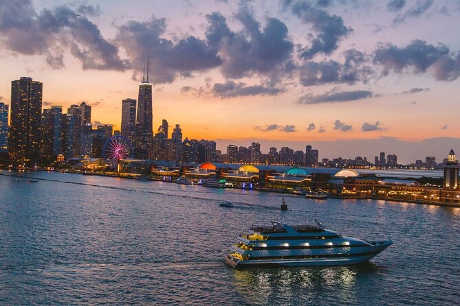 Chicago Premier Dinner Cruise on Lake Michigan - Summer fireworks from the observation deck