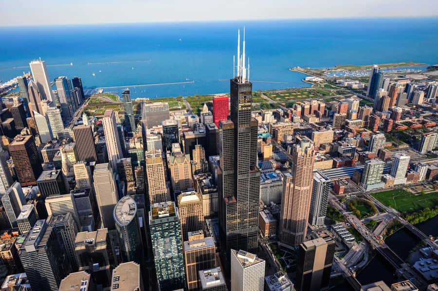 Chicago: Willis Tower Skydeck and The Ledge Ticket - The theater presentation and the fast elevator ride