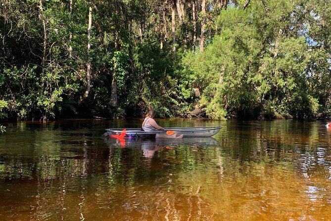 Clear Kayak Tours in Weeki Wachee - The clear hull is fun, but the water can surprise you