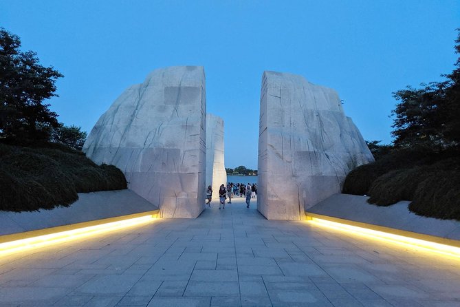 DC Memorials Night Tour: Glass-Roof Convertible Upgrade Option - Martin Luther King Jr. Memorial and the weight of the Mall
