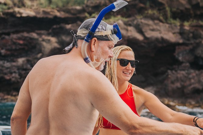 Deluxe Snorkel & Dolphin Watch Aboard a Luxury Catamaran from Kailua-Kona - Lunch, drinks, shade, and comfort aboard the catamaran