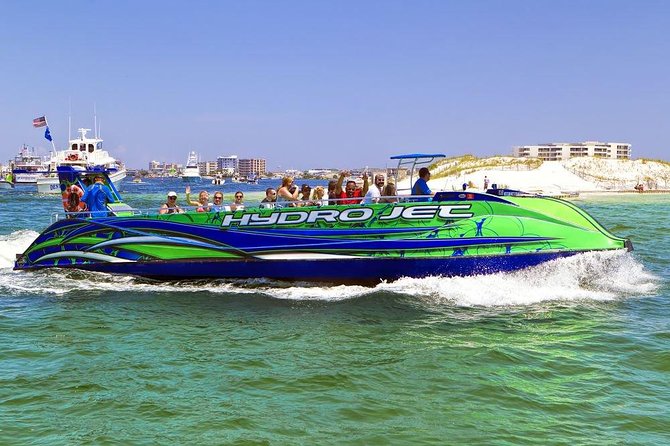Dolphin Cruise in Destin FL - Cruising past Crab Island and East Pass