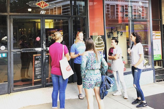 Downtown Asheville Tip-Based Sightseeing Walking Tour - Pritchard Park shows Asheville’s informal side