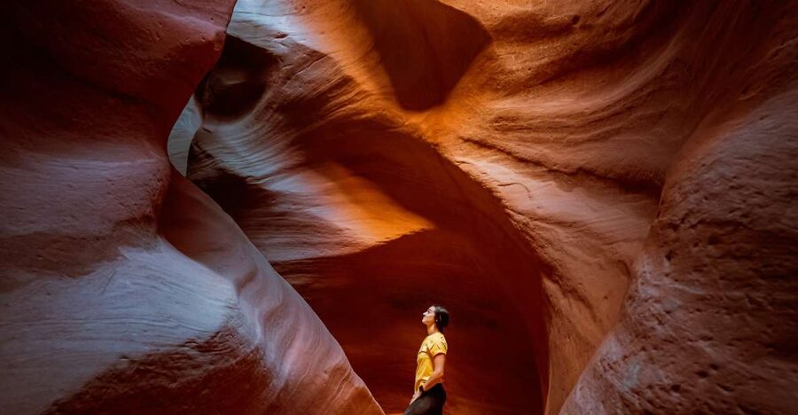 East Zion: Crimson Slot Canyon Exploration and UTV Tour - Crimson Slot Canyon opens with dramatic proportions