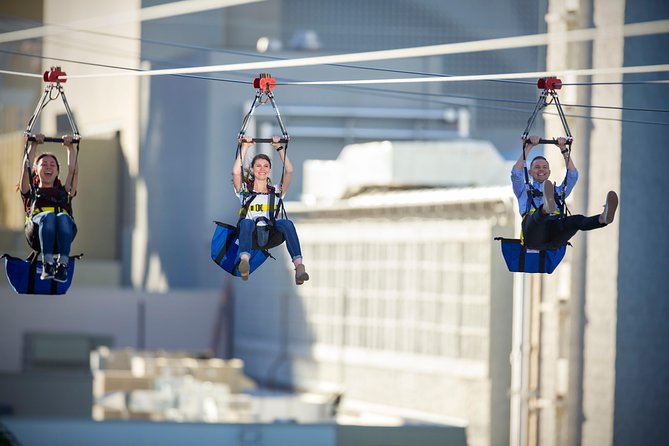 Fly LINQ Zipline at The LINQ Promenade in Las Vegas - The 1,121-foot flight toward the High Roller