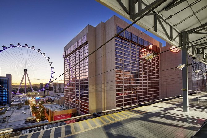 Fly LINQ Zipline at The LINQ Promenade in Las Vegas - Choosing seated or superhero position