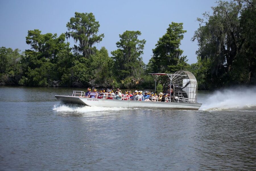From Lafitte: Swamp Tours South of New Orleans by Airboat - How the small and large boats compare