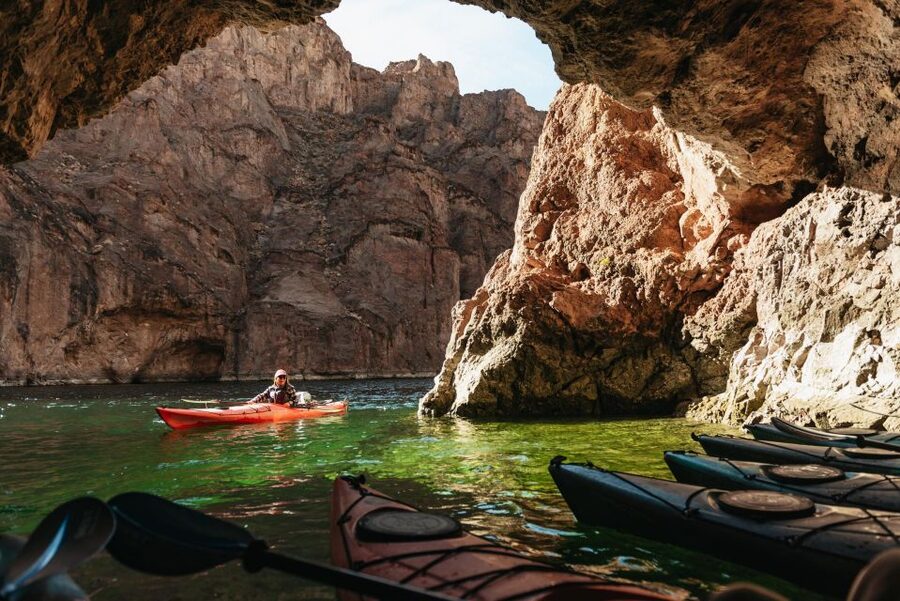 From Las Vegas: Emerald Cave Guided Kayaking Tour - A short hike to the River Gauger’s Home