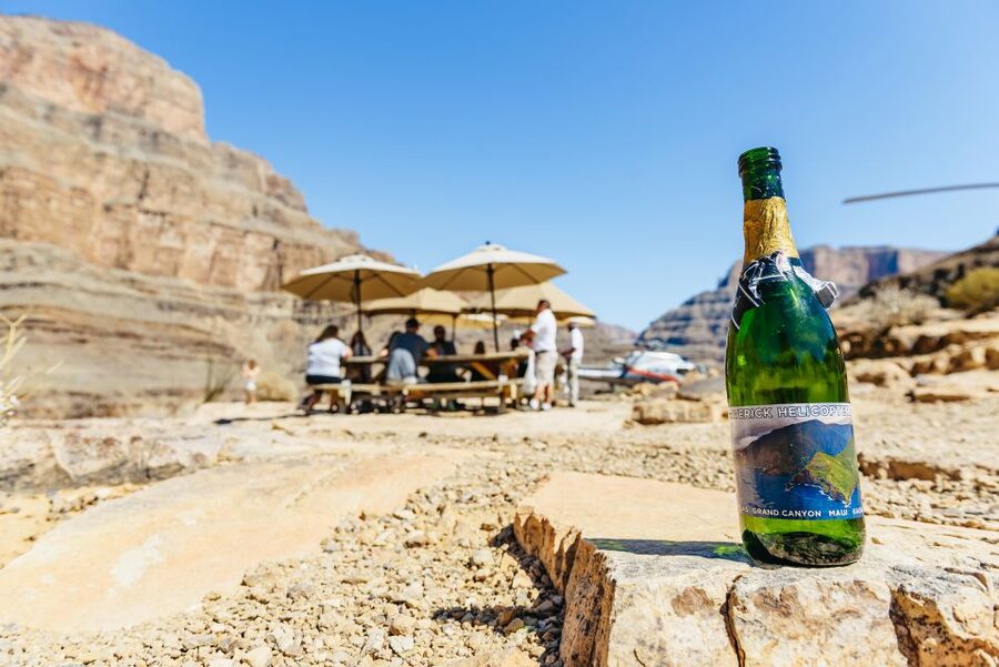 From Las Vegas: Grand Canyon Helicopter Tour with Champagne - The drop into Grand Canyon West