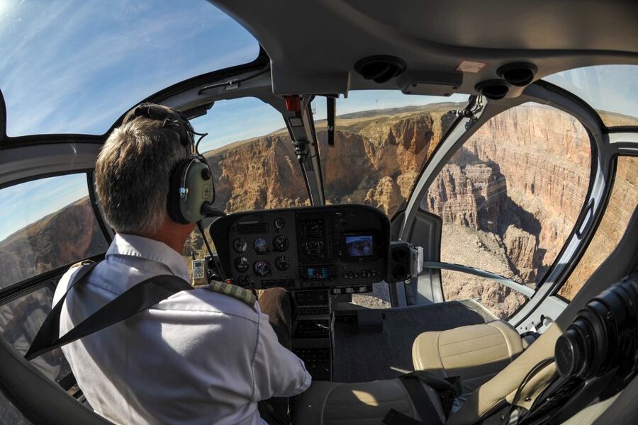 From South Rim: Grand Canyon Spirit Helicopter Tour - Taking off from Grand Canyon Airport in Tusayan