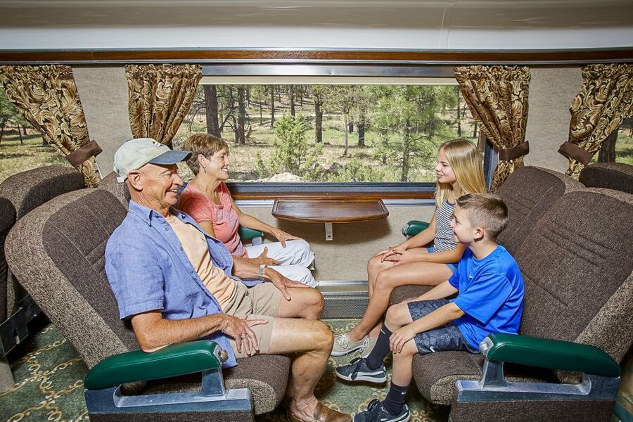From Williams: Grand Canyon Railway Round-Trip Train Ticket - Who will enjoy this railway day most?