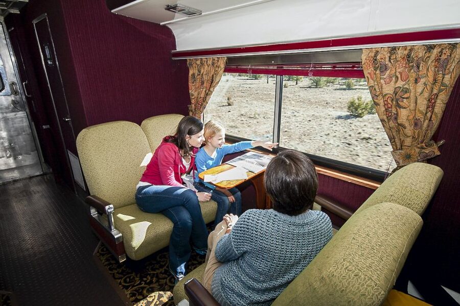 From Williams: Grand Canyon Railway Round-Trip Train Ticket - Entertainment, food, and the feel of the cars