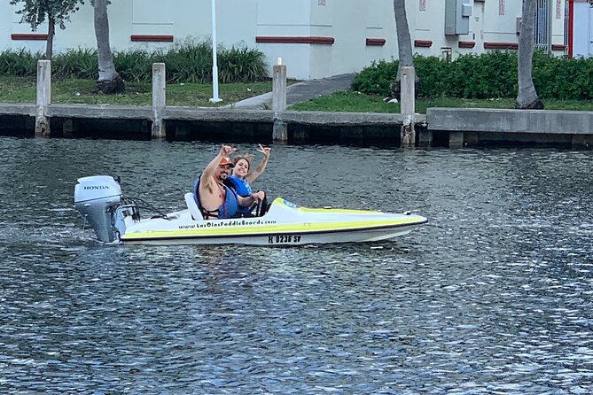 Ft. Lauderdale Mini Powerboat Rental. Canal, Yacht, Mansion Tour - What the water feels like in a mini powerboat