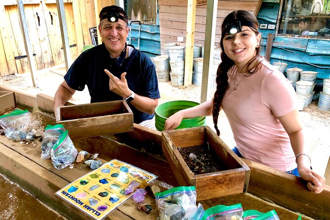 Gem Mining and Goat Farm Walking Tour in Hendersonville - Washing for fossils at the covered flumes