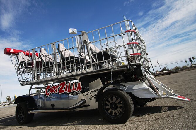 Giant Shopping Cart Limo Ride in Las Vegas - Seating, boarding, and the seven-person limit