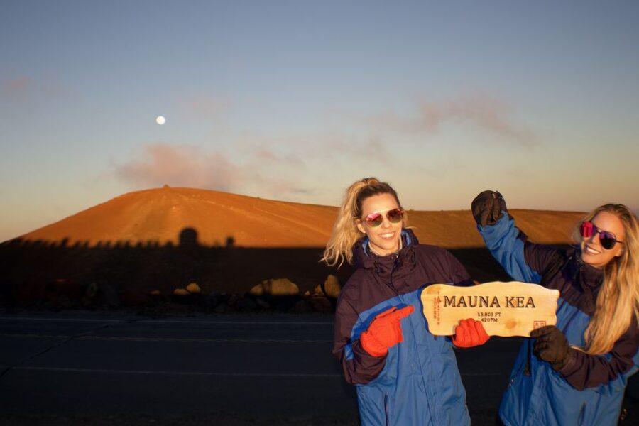 Hawaii’s GOAT Experience: Mauna Kea Summit, Sunset & Stars - The summit stop and a sunset above the clouds