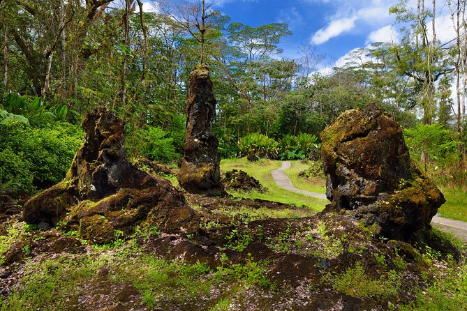 Hilo Shore Excursion: Volcano Safari Lava Caves & Black Sand - Lava Tree State Park’s eerie tree molds