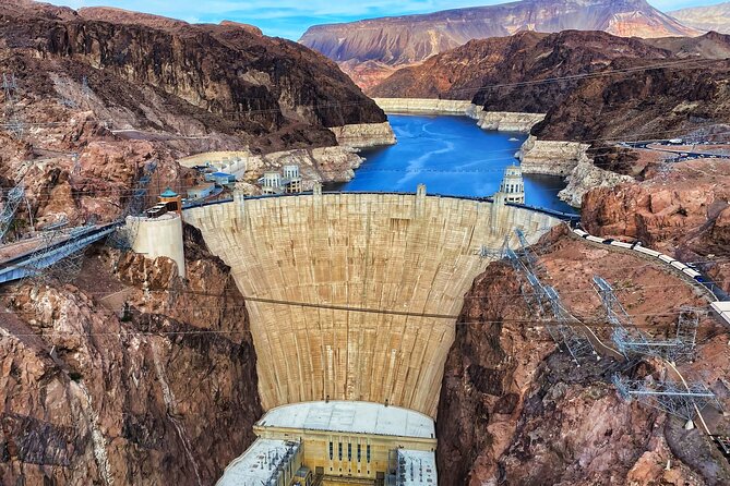 Hoover Dam Walk-On-Top Tour w/ Seven Magic Mountains & Vegas Sign - The Memorial Bridge gives you the best Hoover Dam view
