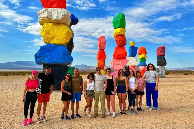 Hoover Dam Walk-On-Top Tour w/ Seven Magic Mountains & Vegas Sign - The Las Vegas sign starts the morning with an easy photo