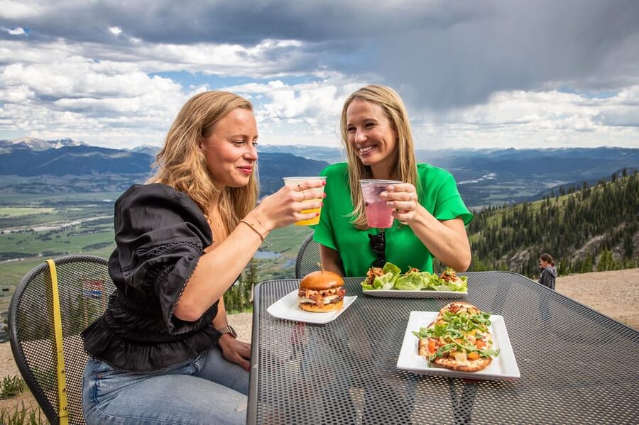 Jackson Hole: Aerial Tram and Gondolas Sightseeing - Sunset at The Deck