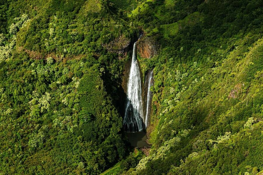 Kauai: Hughes 500 4-Passenger Doors-Off Helicopter Flight - Jurassic Falls: Kauai’s famous waterfall opening