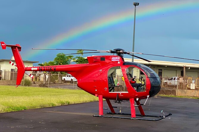 Kauai: Hughes 500 4-Passenger Doors-Off Helicopters - Manawaiopuna Falls and the Jurassic Park moment