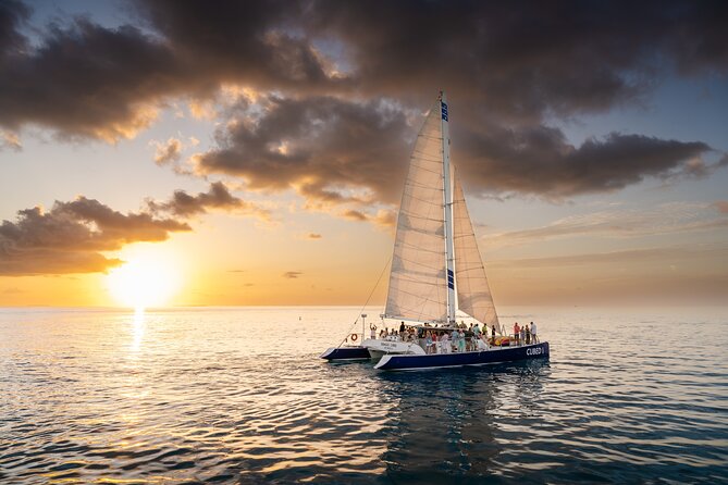 Key West Champagne Sunset Catamaran Cruise - Leaving Key West Historic Harbor at 205 Elizabeth Street