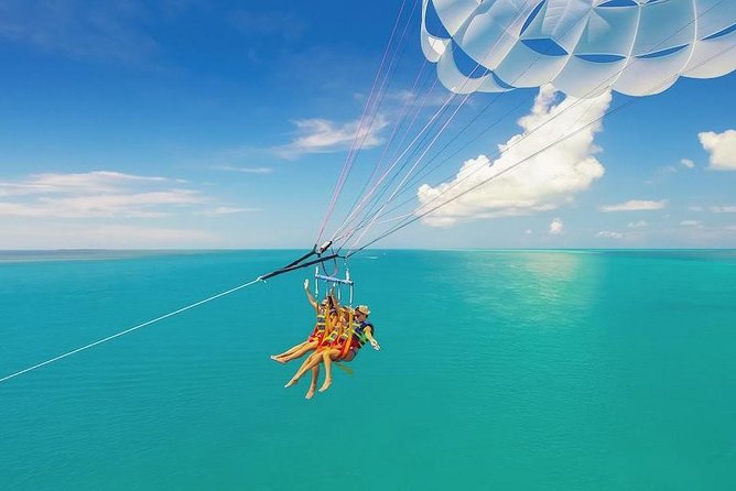 Key West Parasailing Adventure above Emerald Blue Waters - Gentle takeoffs from the back of the boat