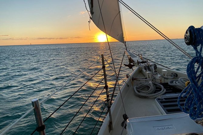 Key West Small-Group Sunset Sail with Wine and Hors d'oeuvres - Sunset views from a moving boat