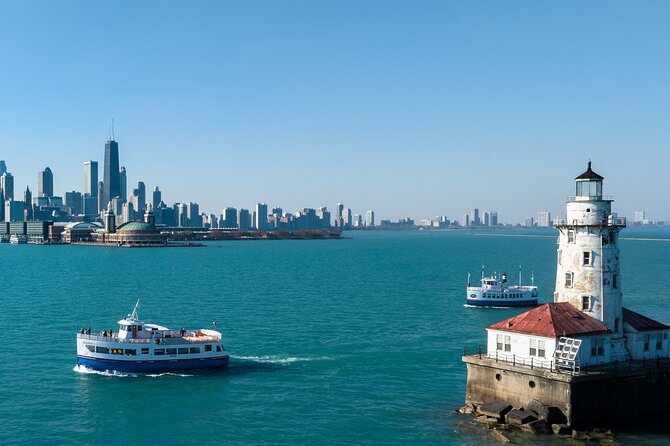 Lake Michigan Skyline Cruise in Chicago - Upper deck views, lower deck shelter, and lake weather