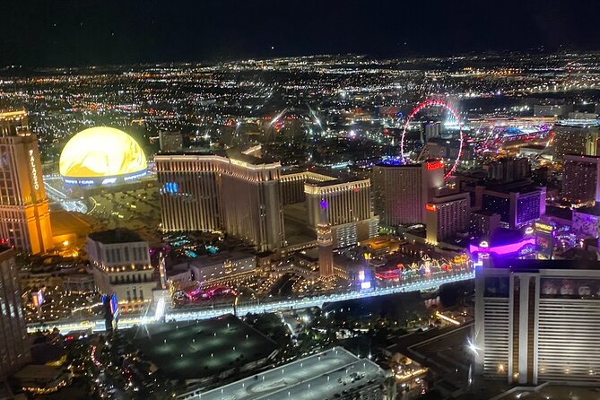 Las Vegas Helicopter Night Strip Flight Tour with Optional Dinner - Bellagio, Luxor, and Allegiant Stadium