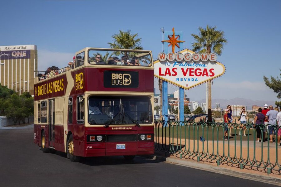 Las Vegas: Hop-on Hop-off Sightseeing Tour by Open-Top Bus - MGM Grand, the High Roller, and the central Strip
