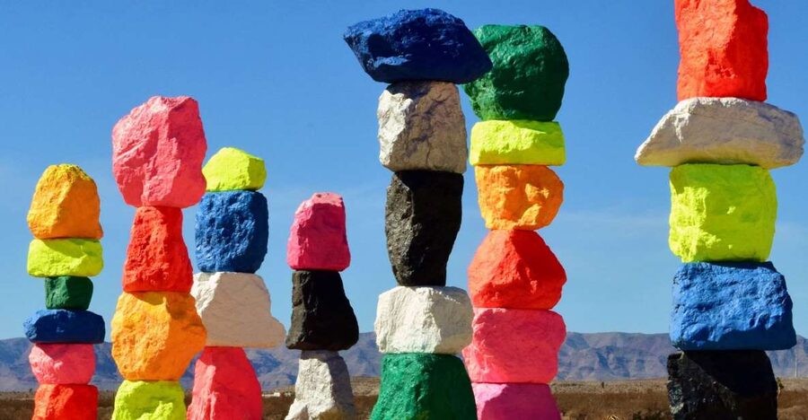 Las Vegas: Mojave Desert, 7 Magic Mountains, Vegas Sign Tour - Leaving the Strip by hotel pickup