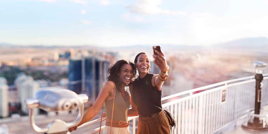 Las Vegas: STRAT Tower Observation Deck Ticket - The elevator ride and first view