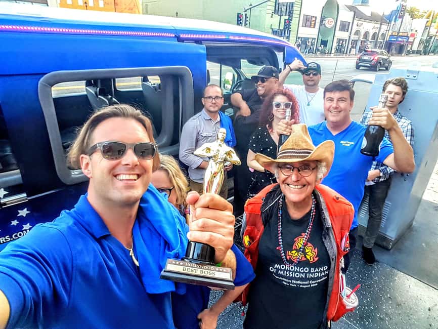 Los Angeles: Hollywood and Beverly Hills Guided Bus Tour - Meeting Star Track Tours on Hollywood Boulevard