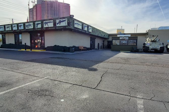 Machine Gun Experience in Las Vegas - The military vehicles add a photo stop