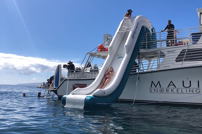 Maui: Molokini & Turtle Town Snorkel & Waterslide Adventure - Molokini Crater and its aquarium-like water