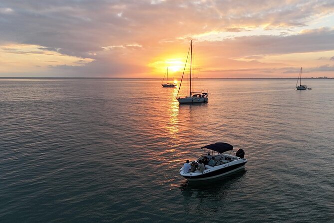 Miami Boat Tour –Day and Night Cruises with Champagne - Leaving Coconut Grove for Rickenbacker Causeway
