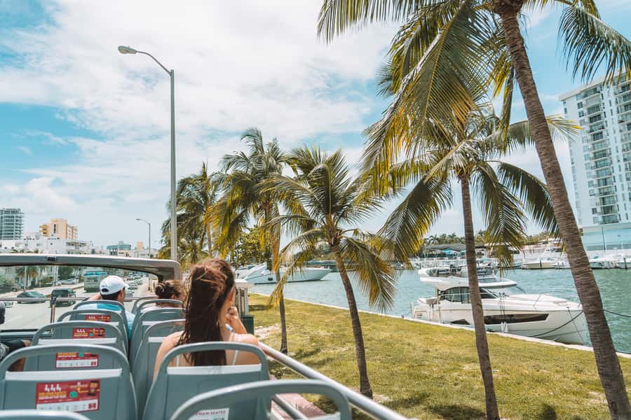 Miami: Hop-on Hop-off Open-top Bus Tour and Optional Cruise - Ride the full route before choosing your stops