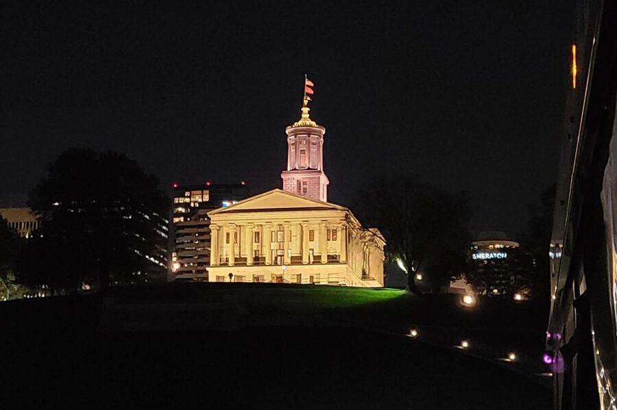 Nashville: Music City Nighttime Trolley Tour - The Parthenon and the Capitol after dark
