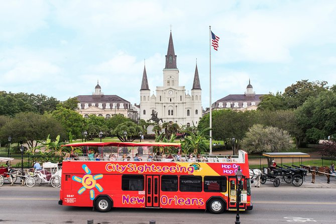 New Orleans City Sightseeing Hop-On Hop-Off Bus Tour - Mardi Gras World and the riverfront finish