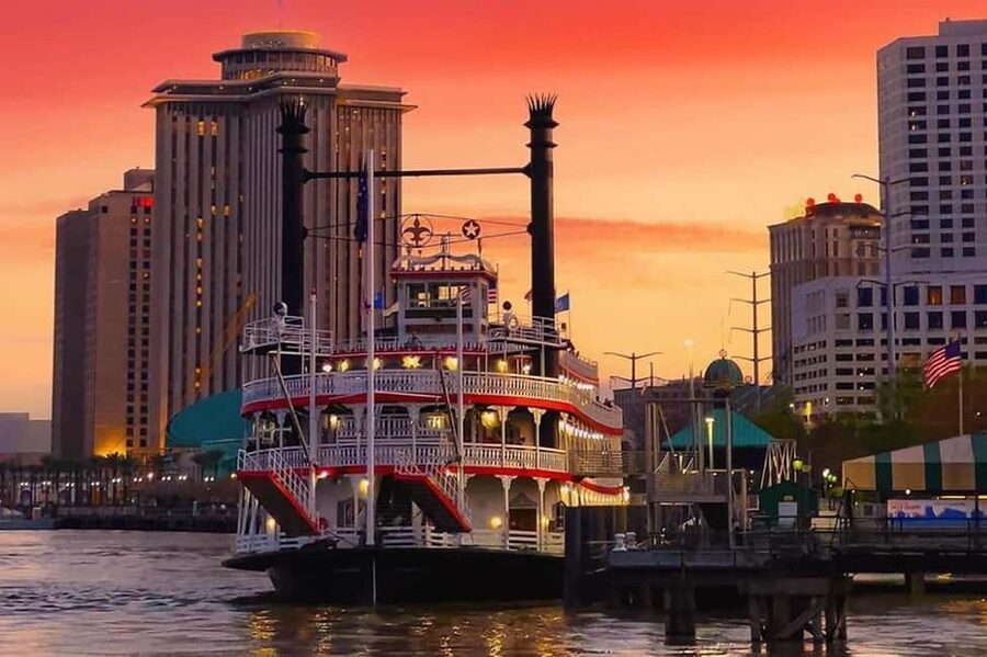 New Orleans: Evening Steamboat Jazz Cruise + Optional Dinner - A riverboat evening from the French Quarter