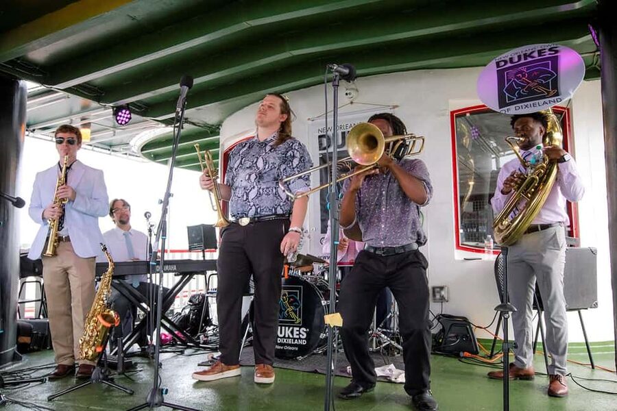 New Orleans: Evening Steamboat Jazz Cruise + Optional Dinner - The Dukes of Dixieland bring the energy