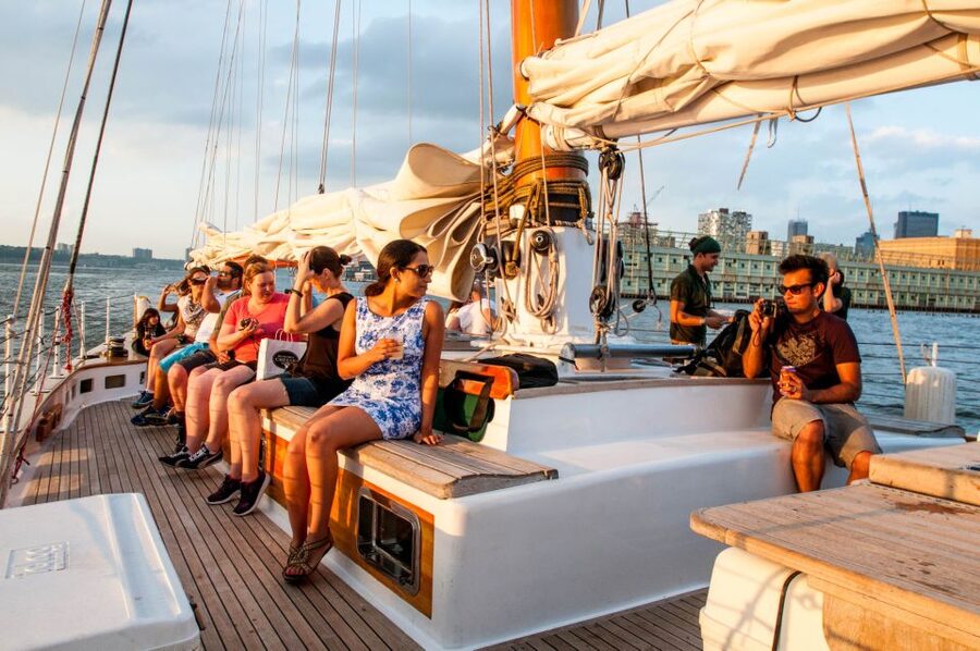New York City: Sunset Sail Aboard a Schooner - The Hudson River route toward Battery Park
