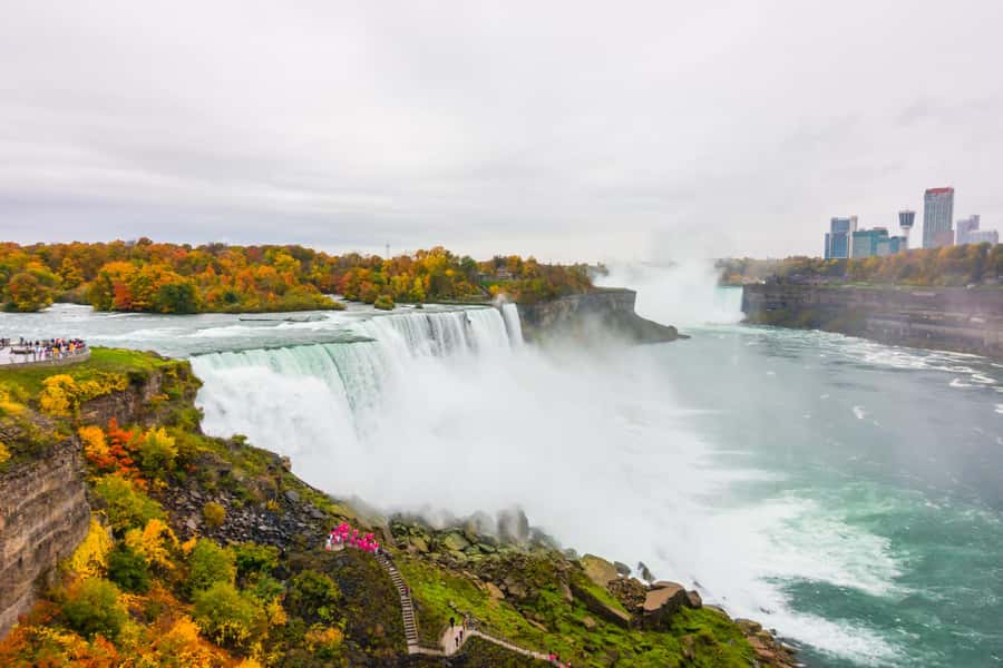 Niagara Falls: Maid of the Mist & Cave of the Winds Tour - Horseshoe Falls from Terrapin Point