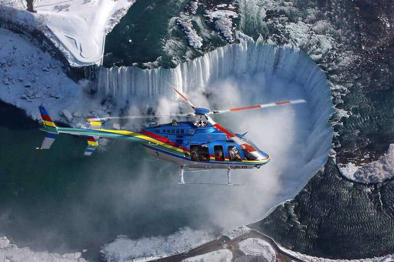 Niagara Falls, ON: Helicopter Ride with Boat & Skylon Lunch - Behind the Falls, 125 feet below the rim